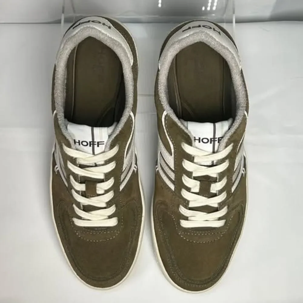 HOFF Metro Grand Central Sneakers Mens 8.5 Olive Green Suede Leather